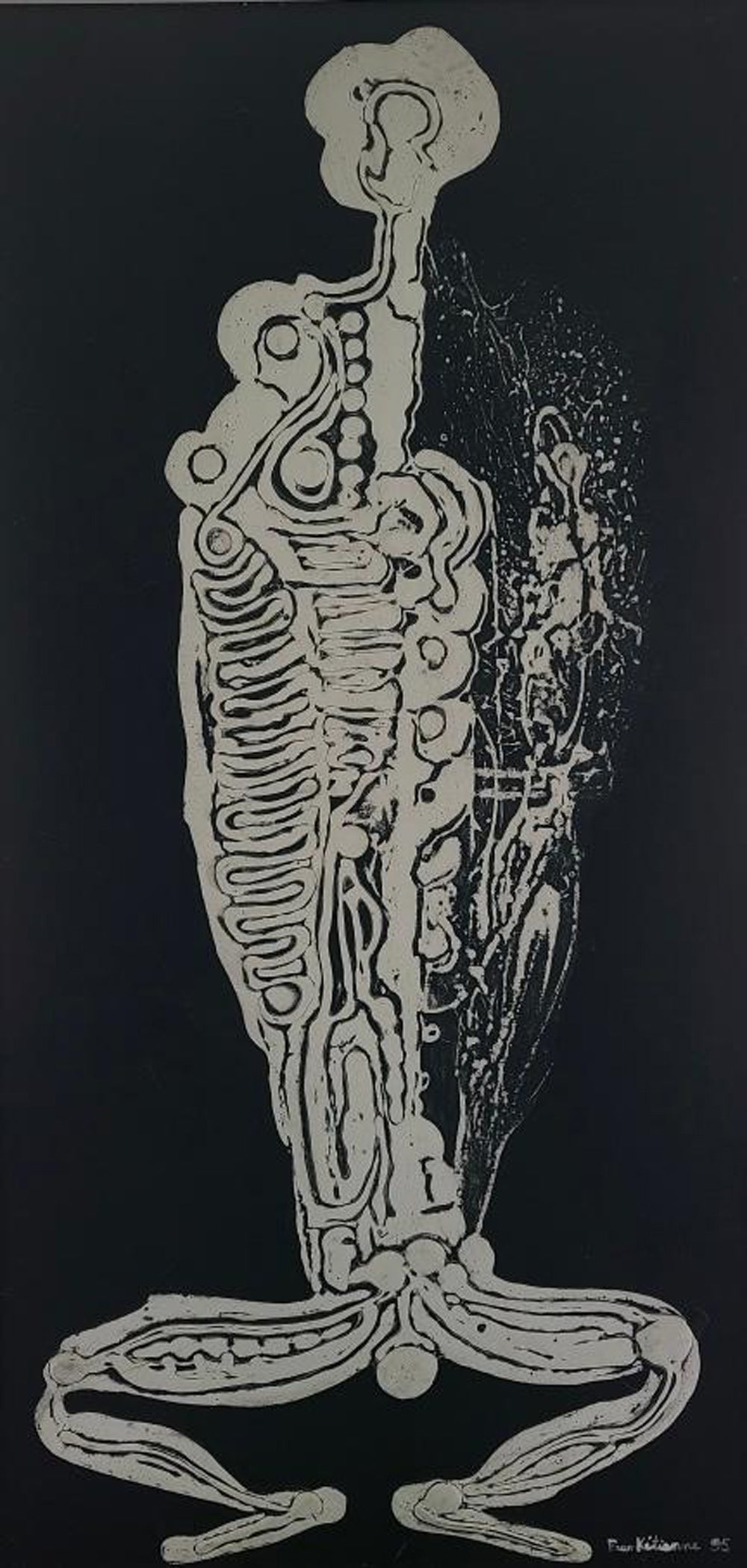 Franck Etienne, Franketienne (1936-2025) 48"x23.5" Je Suis La Beauté (I am Beauty) Acrylic on Board Unframed Painting#1MF