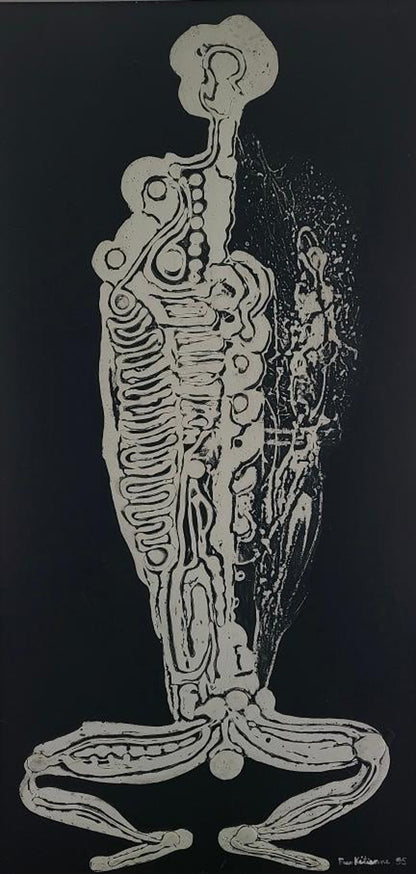 Franck Etienne, Franketienne (1936-2025) 48"x23.5" Je Suis La Beauté (I am Beauty) Acrylic on Board Unframed Painting#1MF