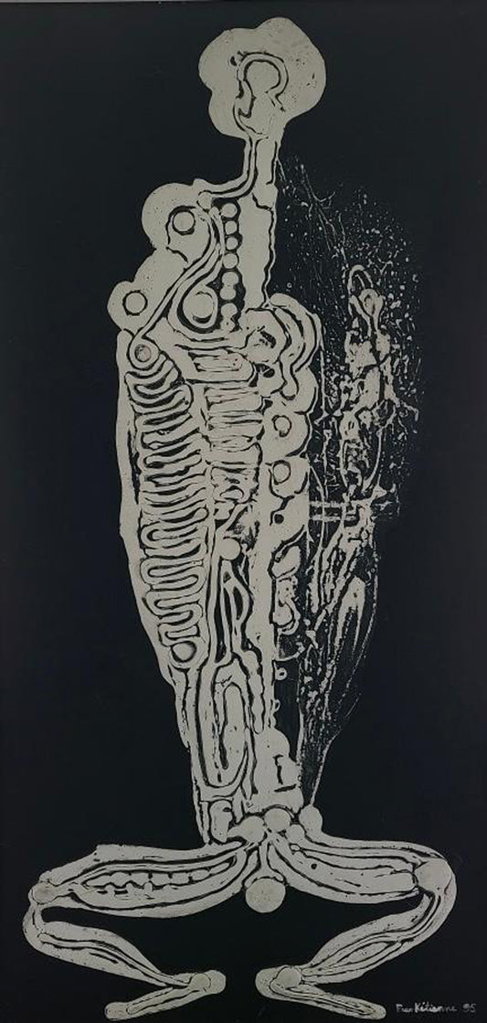 Franck Etienne, Franketienne (1936-2025) 48"x23.5" Je Suis La Beauté (I am Beauty) Acrylic on Board Unframed Painting#1MF