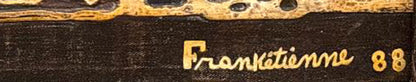 Franck Etienne, Franketienne (1936-2025) 20"x30" Abstract Figurative 1988 Acrylic on Canvas Unframed Painting #1SM