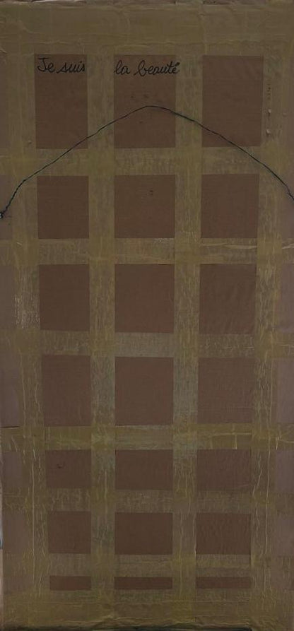 Franck Etienne, Franketienne (1936-2025) 48"x23.5" Je Suis La Beauté (I am Beauty) Acrylic on Board Unframed Painting#1MF