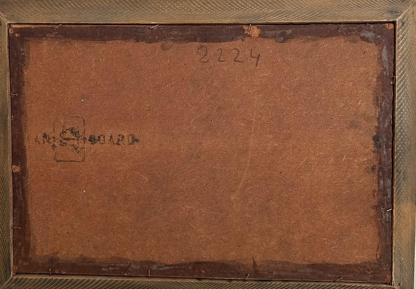 Fritz Joseph 20"x28" Vodou Ceremony c1980 Oil on Board Unframed Painting #1CC