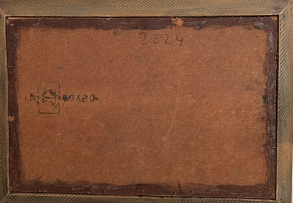 Fritz Joseph 20"x28" Vodou Ceremony c1980 Oil on Board Unframed Painting #1CC