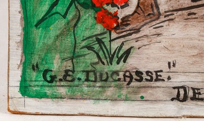 Gervais Emmanuel Ducasse (1903-1988) 24"x16" 1979 " Des Marchandes De Fruits" Oil on Board Painting #21MFN