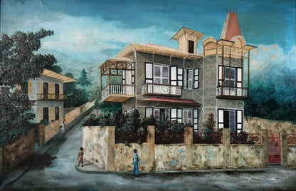 Galland Semerand (1953-2019) 24"x36" Gingerbread Oil on Canvas Unframed Painting #4-2-95GSN-NY