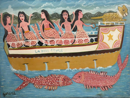 Gerard Fortune 30"x40" La Belle Etoile Acrylic on Canvas Painting #J107