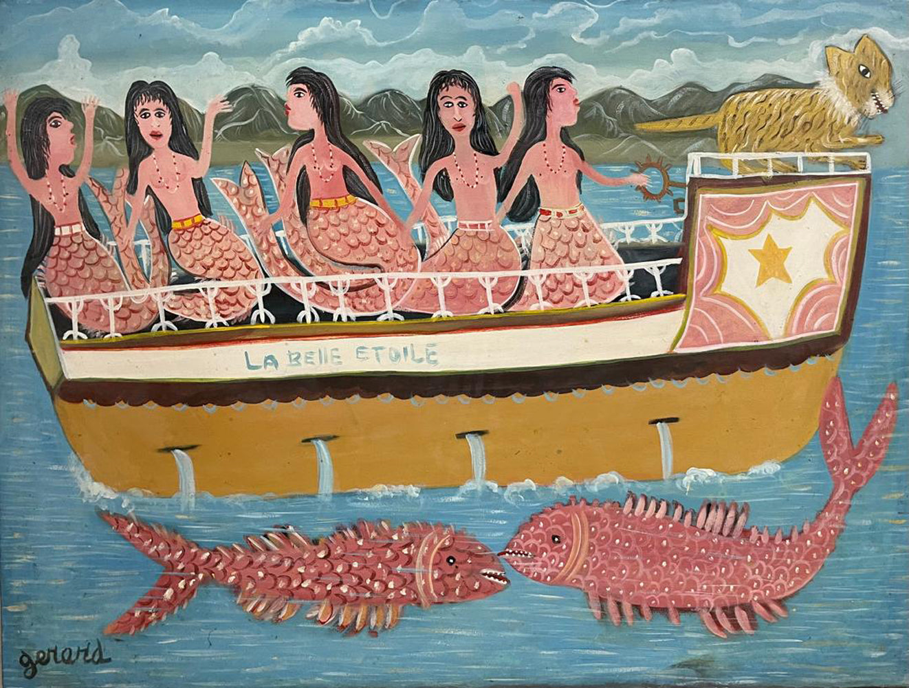 Gerard Fortune 30"x40" La Belle Etoile Acrylic on Canvas Painting #J107