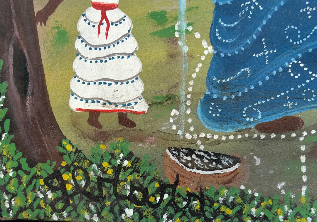 Gerard Fortune 20"x30" Baron Samedi Family 2003 Acrylic on Board Unframed Painting#1AK