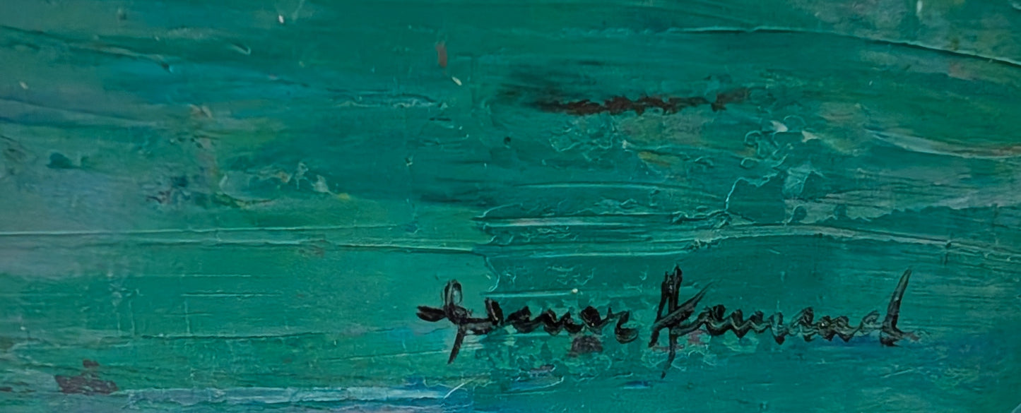 Gesner Armand (1936-2008) 16"x24" Sailboat Seascape c1970 Oil on Board Unframed Painting Unframed #1LA