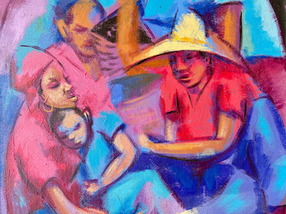 Petion Savain (1906-1973) 24"x20" Sellers & Child 1960 Oil on Canvas Framed #1VL