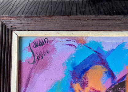 Petion Savain (1906-1973) 24"x20" Sellers & Child 1960 Oil on Canvas Framed #1VL