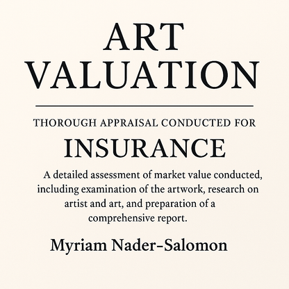 Art Valuation Fee For Insurance Appraisal