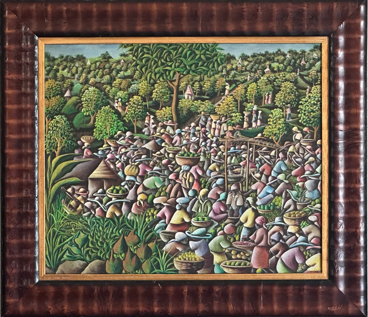 Joseph Jn-Gilles 24"x36 » Énormes citrouilles huile sur toile c1990 #5-2-95MFN