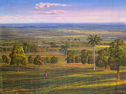 Jean Adrien Seide 36"x48" Lady in The Valley c2020 Acrylic on Canvas Painting #1GSN-NY