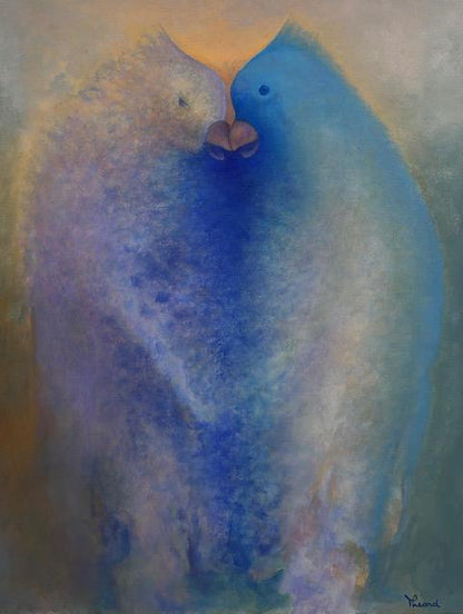 Jean-Pierre Theard 44"x34" The Embrace  Oil on Canvas Painting #1GN-HA