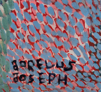 Jorelus Joseph (Haitian, 1947-2009) 30"x24"  Papa Zaka Acrylic on Canvas Unframed Painting #1AK