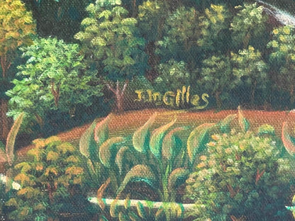 Joseph Jn-Gilles 24"x36 » Énormes citrouilles huile sur toile c1990 #5-2-95MFN