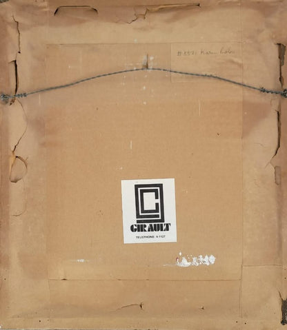 Lyonel Laurenceau 10"x8" Little Girl Portrait 1984 Acrylic on Canvas Framed Painting #2MA