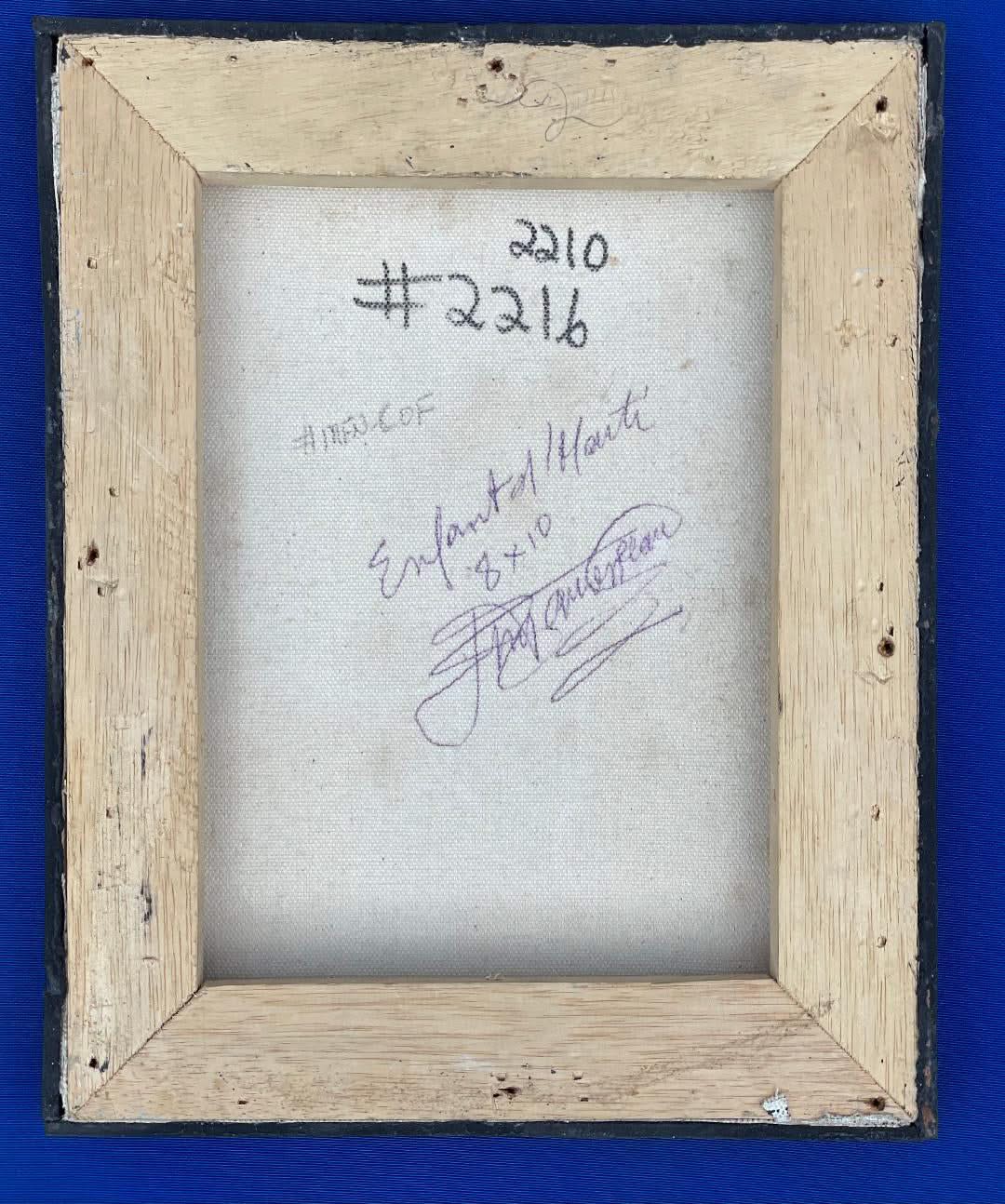 Lyonel Laurenceau 10"x8" Enfant d'Haiti 2002 Acrylic on Canvas Painting #1MFN-NY