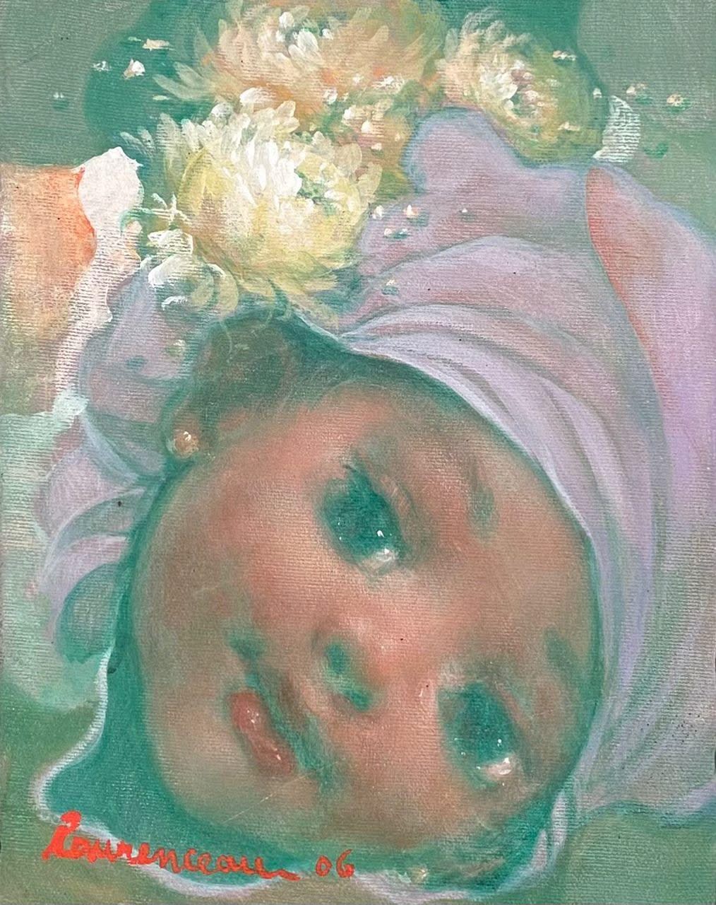 Lyonel Laurenceau 10"x8" Petite Soeur 2006 Acrylic on Canvas Painting #2MFN-NY