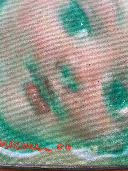 Lyonel Laurenceau 10"x8" Petite Soeur 2006 Acrylic on Canvas Painting #2MFN-NY