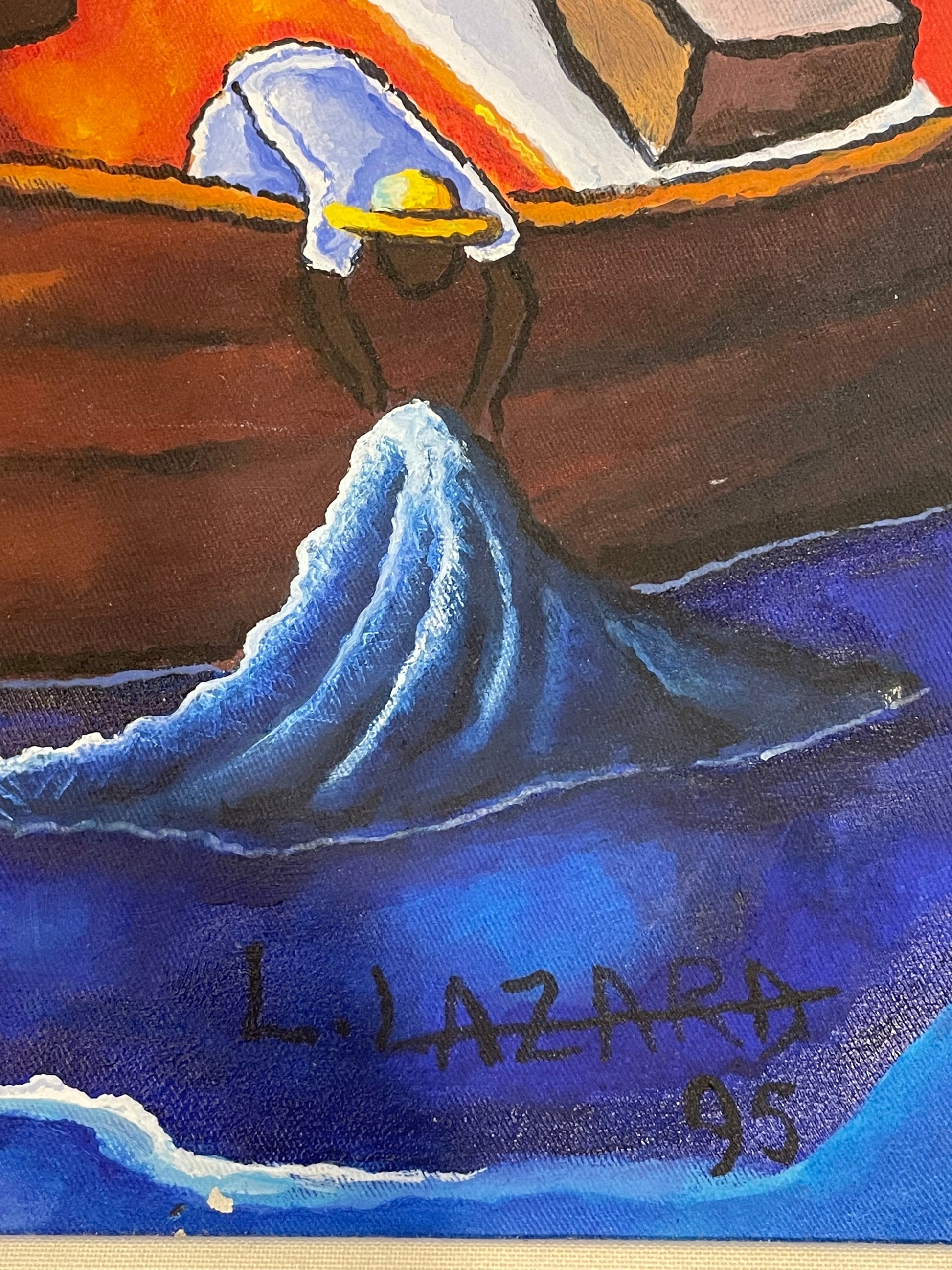 Signature of Luckner Lazard Harbor Scene