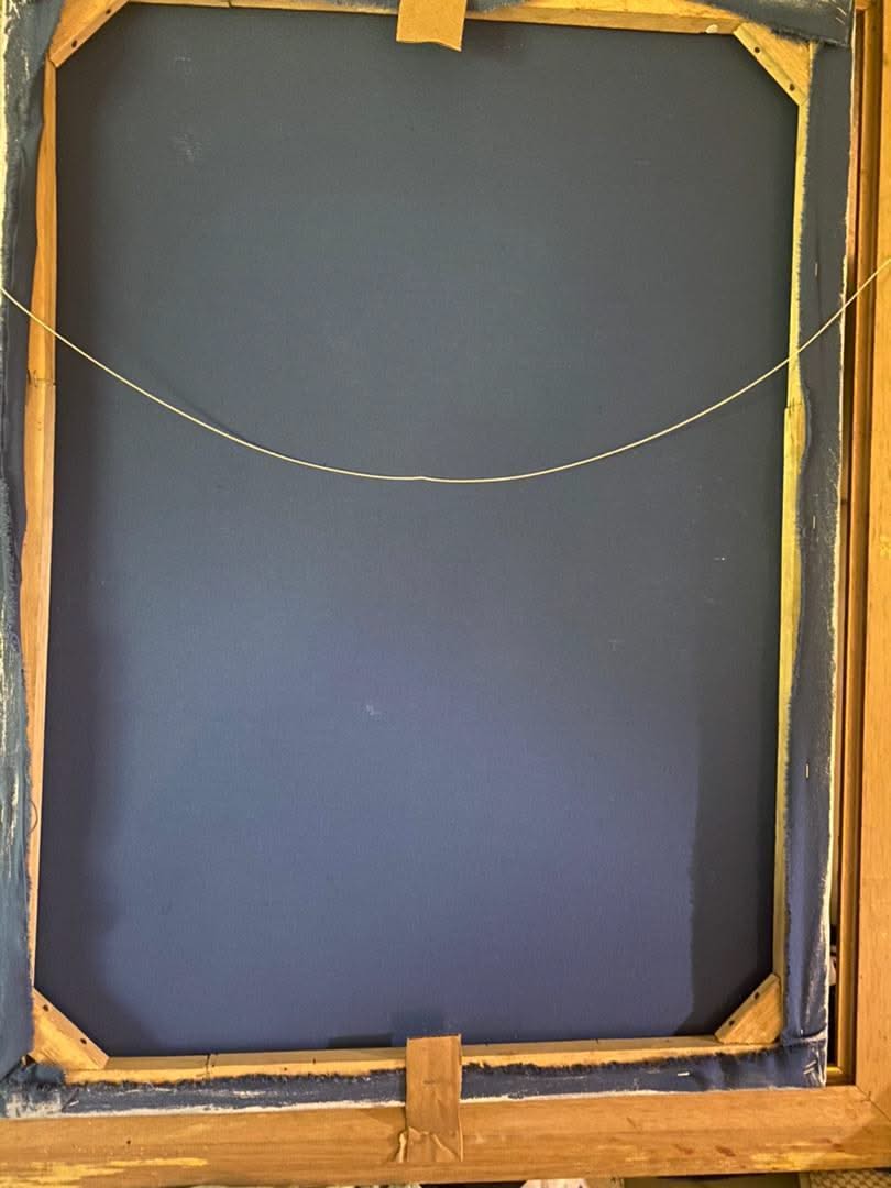 Jean-Claude Legagneur 32"x24"  Fabric Seller  2023 Acrylic on Canvas Unframed Painting #1JN-HA