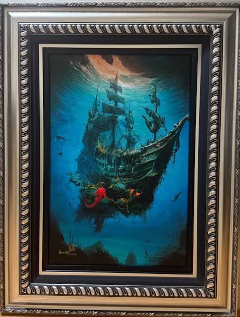 Michael Godard (American) 24"x16" 'Shipwreck' 2024 Giclee in Color with Hand-Embellishment on Canvas-Limited Edition B196/200 Hand Signed by the Artist #1MFN
