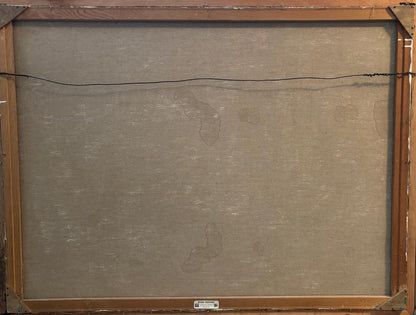 Paul Nemours 36"x48" Exotic Jungle Scene 1977 Oil on Canvas Painting #1RM