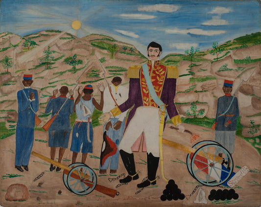 Seneque Obin (1893-1977) 24" x30" Petion's Sermon Before the Massacre c1960 Oil on Masonite #13-3-96-3-96GSN-HA-Fondation Marie & Georges S. Nader