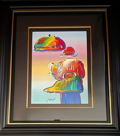 Peter Max (American) 24"x16" Serigraph in Color on Wove Paper. Hand-Signed by Peter Max in Ink and Numbered in Arabic 19/100, Lower Left-Framed 39"x31.5" #1NS
