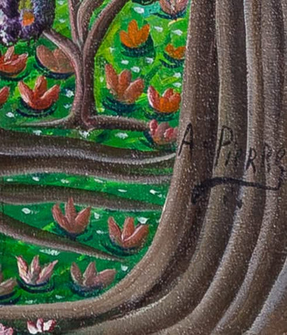 Andre Pierre (1914-2005) 20"x24" "St Jacque Ogoun Achadé" c1980 Oil on Canvas Framed Painting  #23SS