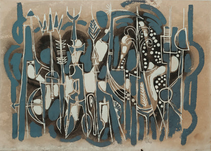 Marc Emile (Milo) Placide 15"x21" Drawing on Paper #1-3-96GSN-Fondation Marie & Georges S. Nader