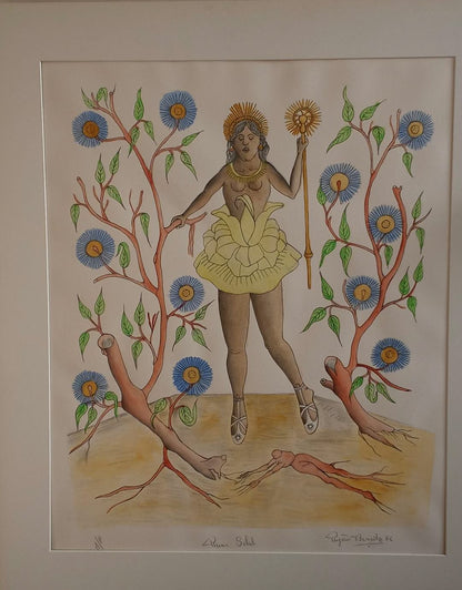  Rigaud Benoit Reine Soleil Colored A/P Serigraph Framed, Mounted and Behind Glass 