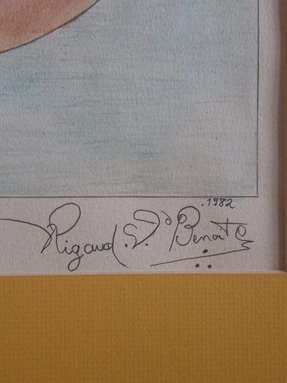 Rigaud Benoit (1911-1986) 27"x26" Untiltled 1982 Colored A/P Serigraph Framed, Mounted and Behind Glass #2RB