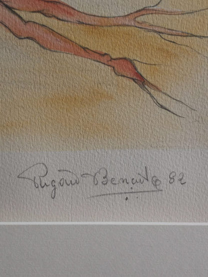 Rigaud Benoit (1911-1986) 27"x26" Reine Soleil Colored A/P Serigraph Framed, Mounted and Behind Glass #1RB