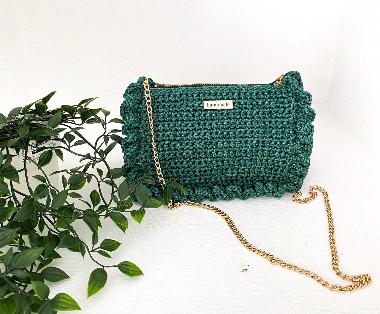 Ruffle Bag by Lady Katrina Crochet 5.50"x7.75" Handmade Bag Made in Haiti #KATRINA9