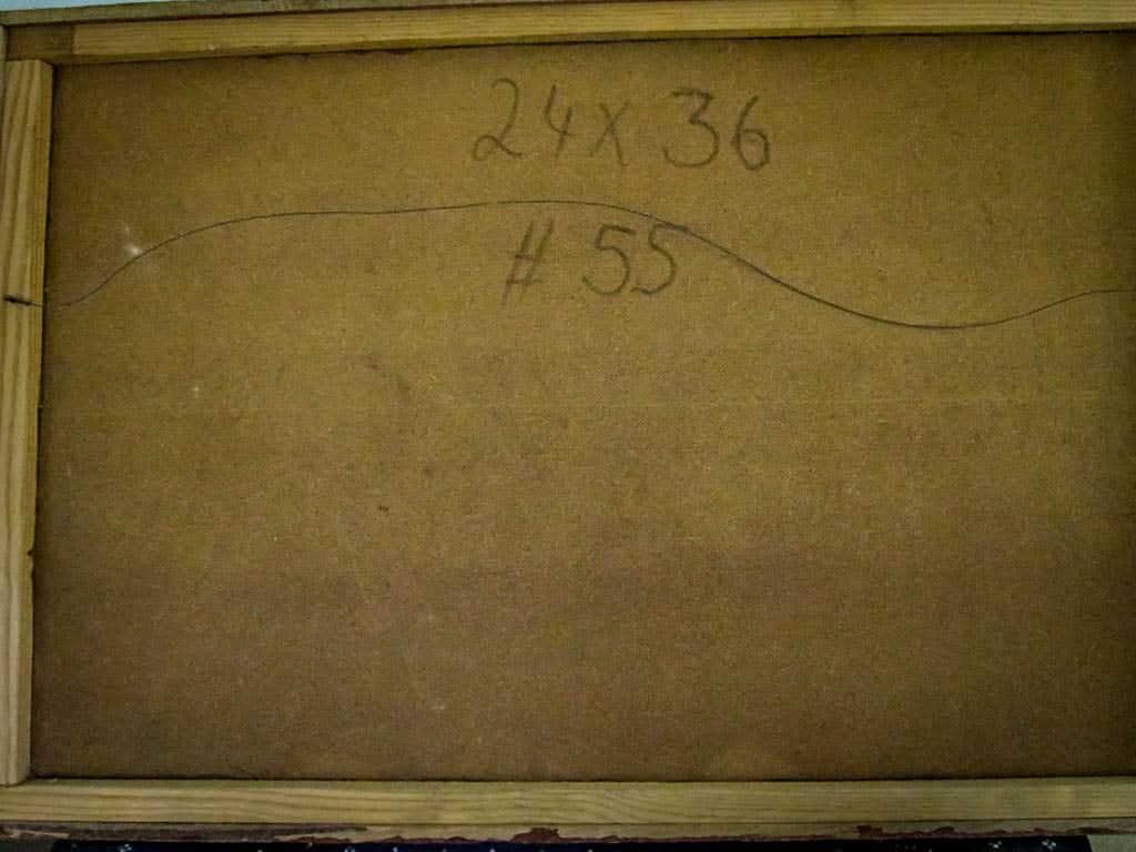 Jean-Baptiste Bottex (1918-1979) 24"x36" Cap-Haitian Streets  Oil on Board Framed Painting #1RS