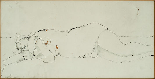 Luce Turnier 9"x17" The Rest 1979 Drawing in Crayon On Paper #1-3-96GSN-HA-Fondation Marie & Georges S. Nader