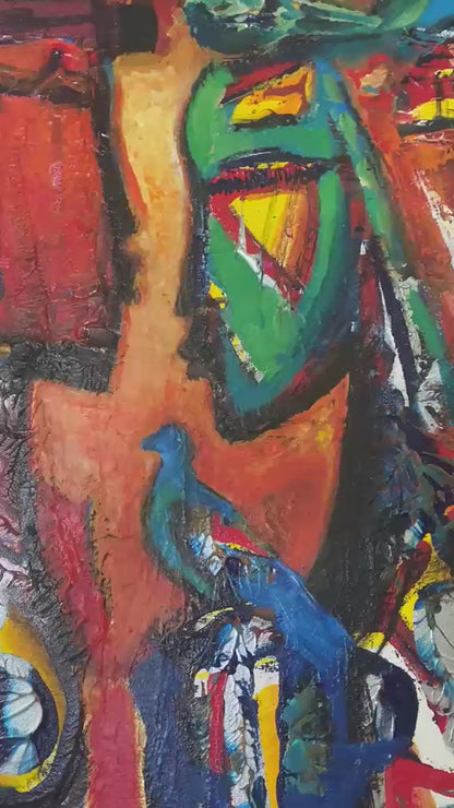 Philippe Dodard 24"x 20" Paroles en Couleur, Rituel et Identité 2026 Acrylic on Canvas Unframed Painting #36JN-HA