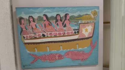 Gerard Fortune 30"x40" La Belle Etoile Acrylic on Canvas Painting #J107