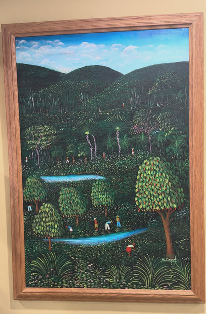 video- Henri-Robert Bresil painting in the fields 1980 oil on canvas