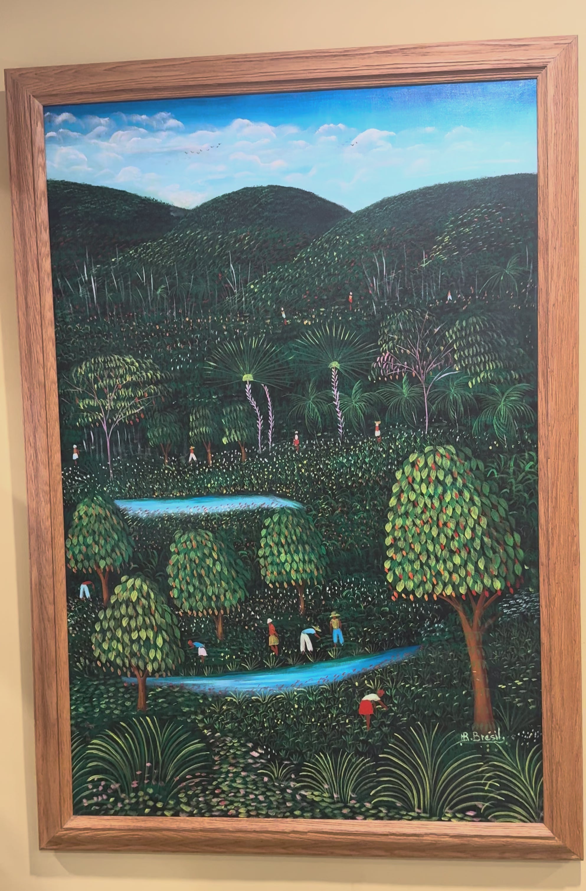 video- Henri-Robert Bresil painting in the fields 1980 oil on canvas