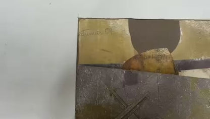 Luce Turnier 8"x9" Abstract Collage 1960 Unframed-Minor Scratches-Collector's Item #9-3-96GSN-Fondation Marie & Georges S. Nader