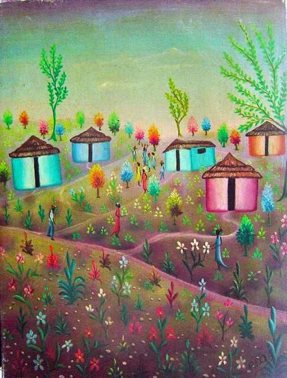 AIDA Dostaly 16"x12"  Rural Scene  C1980 Oil on Canvas #2-2-95MFN