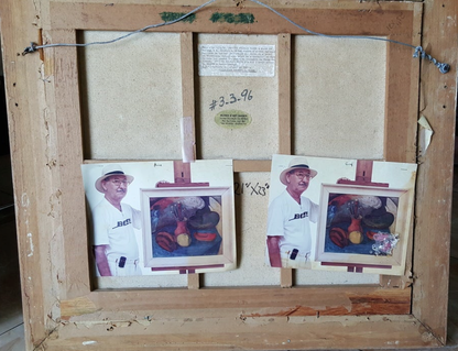 Angel Botello 21"x23" Still Life Oil on Canvas Painting 