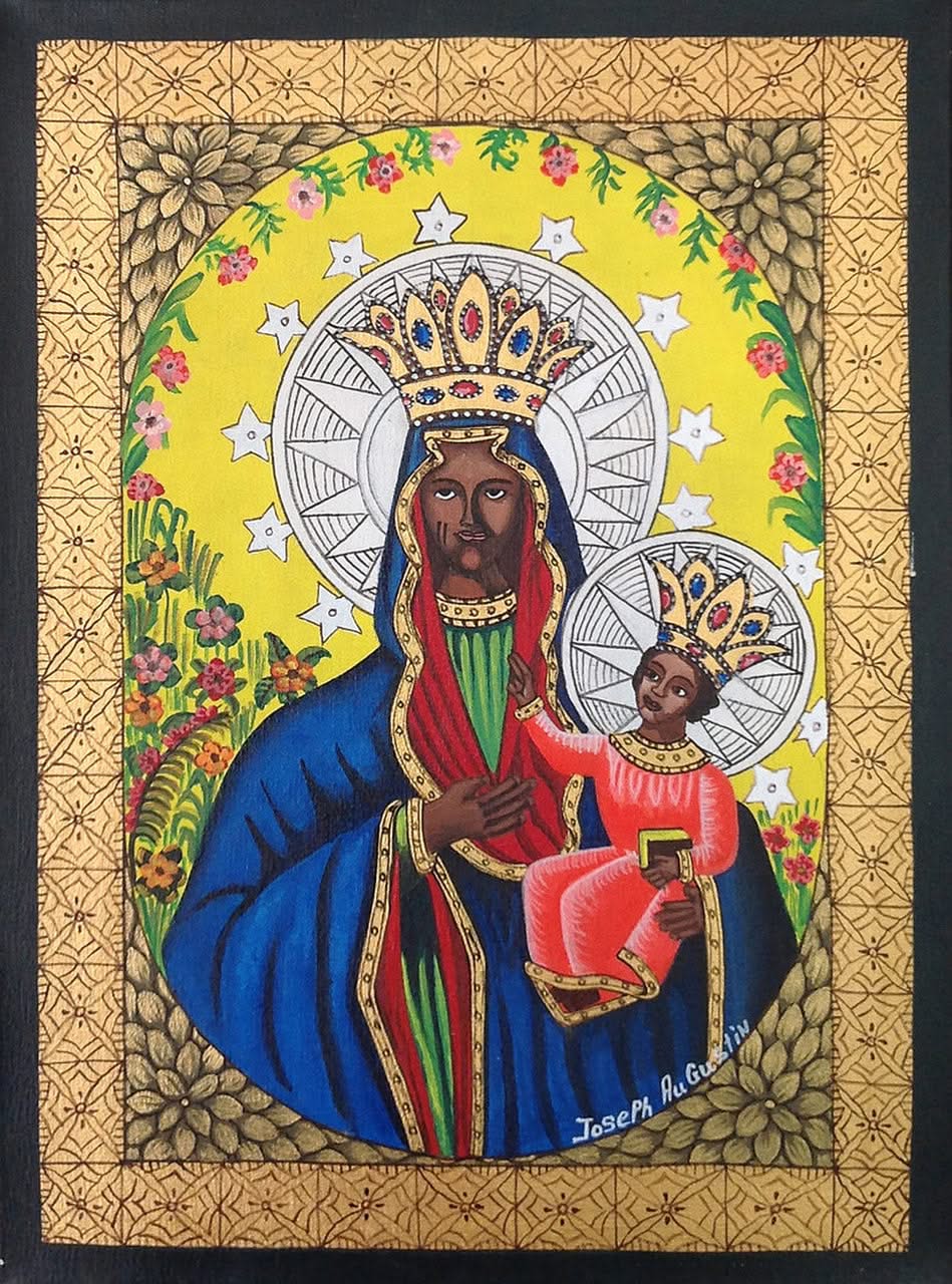 Joseph Augustin 16"x12" Madonna  Oil on Masonite #1319GN-HA