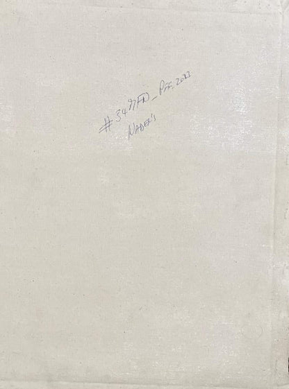 Albott Bonhomme 16"x12" Two Blue Birds, Trees & Cascade 2023 Acrylic on Canvas Painting #34A-MFN