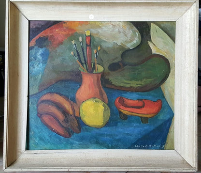 Angel Botello (1913-1986) 21"x23" Still Life Oil on Canvas Painting #3-3-96GSN-NY