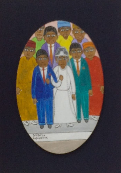 Seymour Bottex 10"x8" The Wedding Oil on Masonite #2301GN-HA